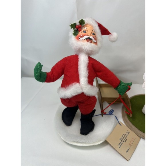 Lot Of 3 1994 Vintage ANNALEE Mobilitee Dolls‎ - Santa & Santa Grandma 8” NWT - Picture 2 of 12